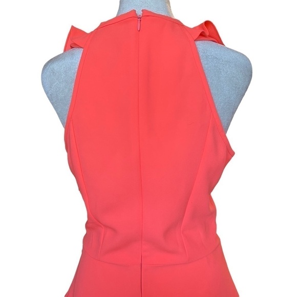 MAJE Ruffle Trimmed Coral Mini Dress - Picture 7 of 10